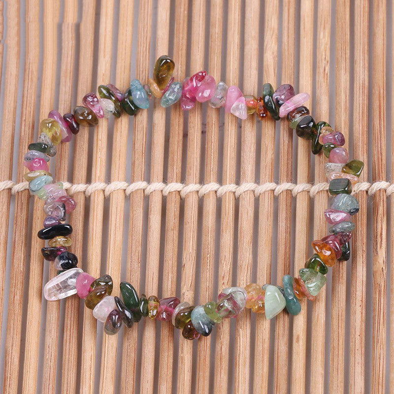 Handmade Crystal Chip Irregular Gravel Bracelet Female - Oriental Buddha Karma  -  -