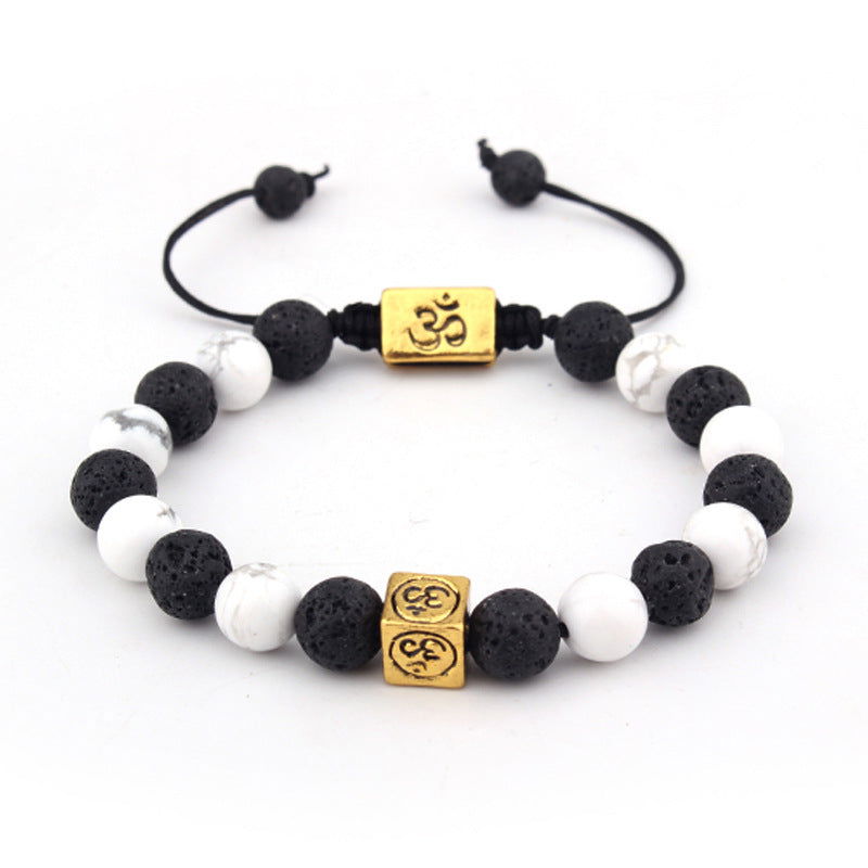 Colorful Volcanic Stone Bracelet - Oriental Buddha Karma  -  - 