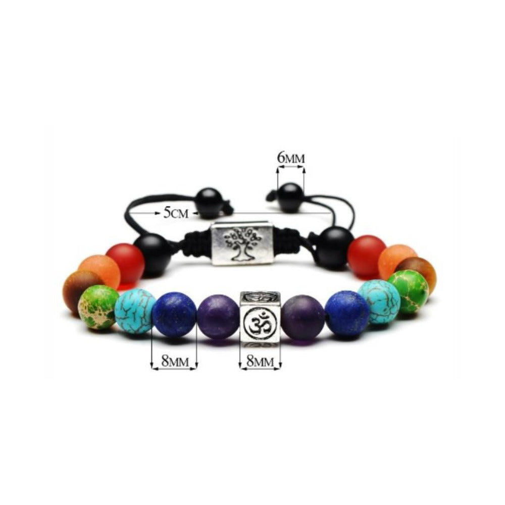 Colorful Volcanic Stone Bracelet - Oriental Buddha Karma  -  - 
