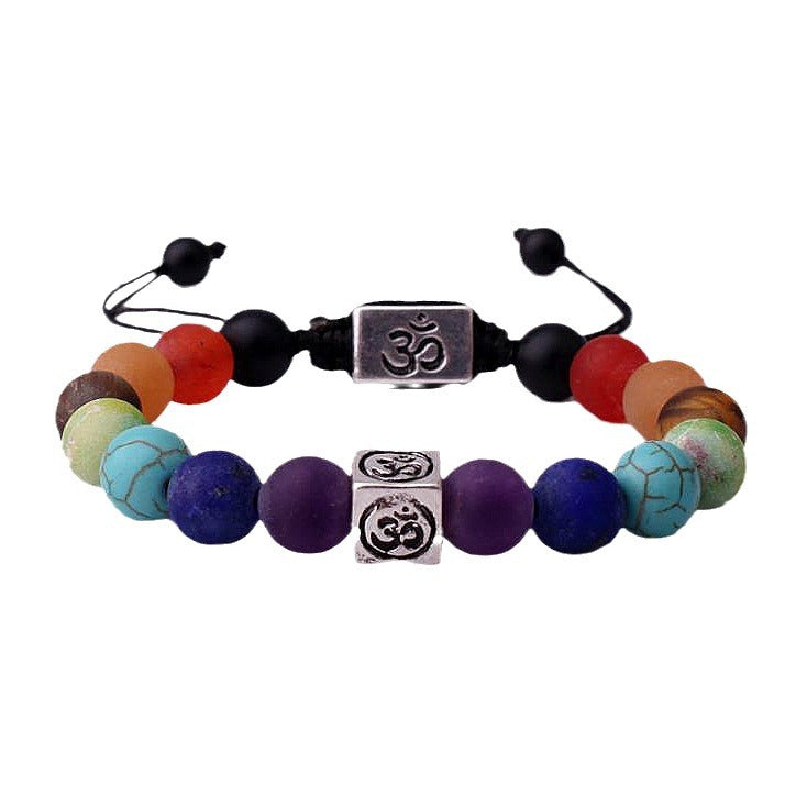 Colorful Volcanic Stone Bracelet - Oriental Buddha Karma  -  - 