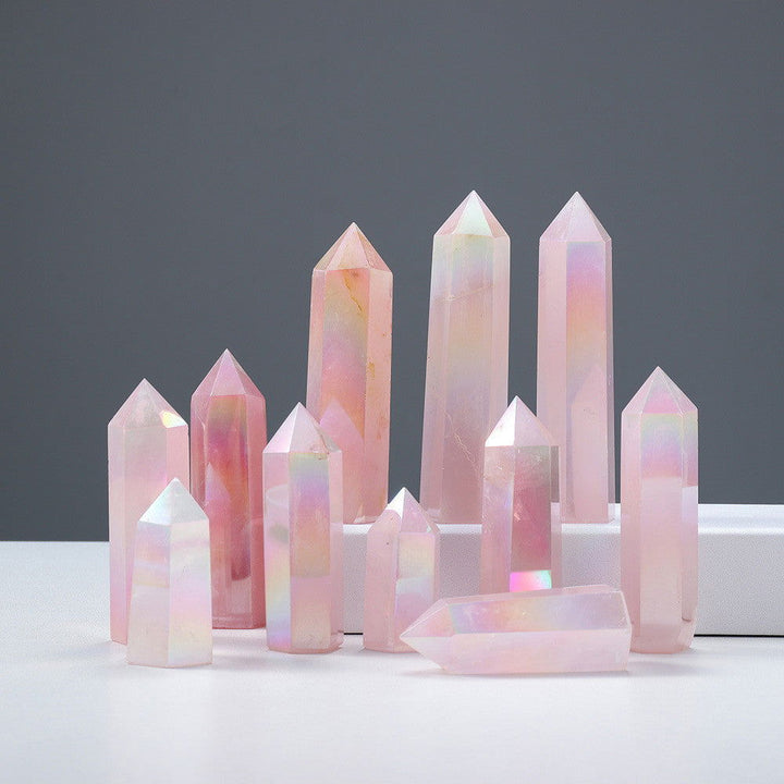 Crystal Electroplating Powder Crystal  Hexagonal Singlepointed Column - Oriental Buddha Karma  -  - 