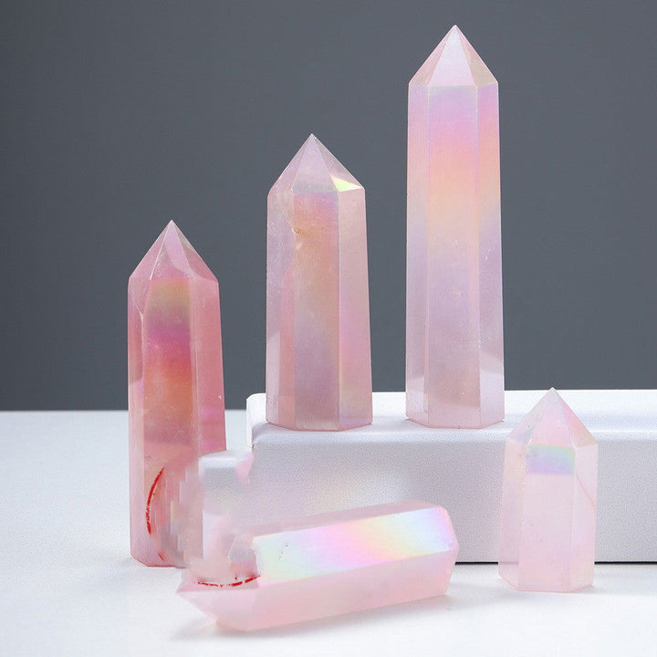 Crystal Electroplating Powder Crystal  Hexagonal Singlepointed Column - Oriental Buddha Karma  -  - 
