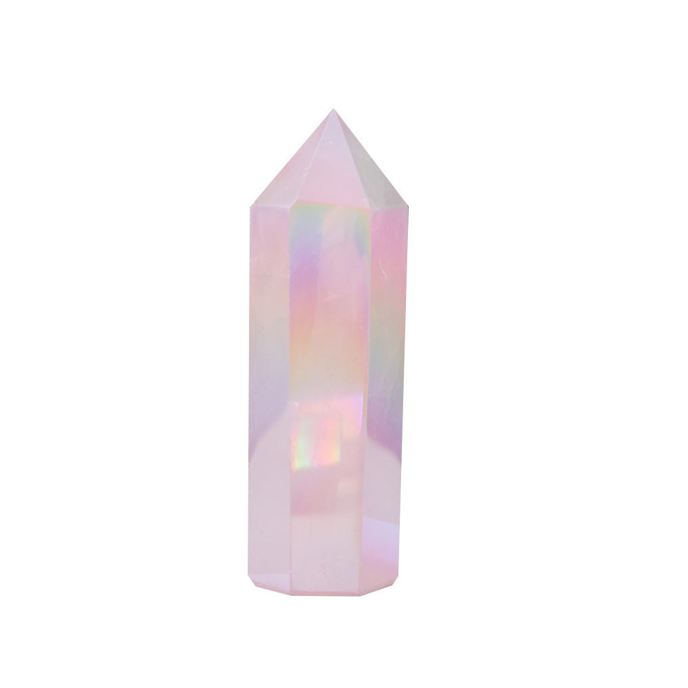 Crystal Electroplating Powder Crystal  Hexagonal Singlepointed Column - Oriental Buddha Karma  -  - 