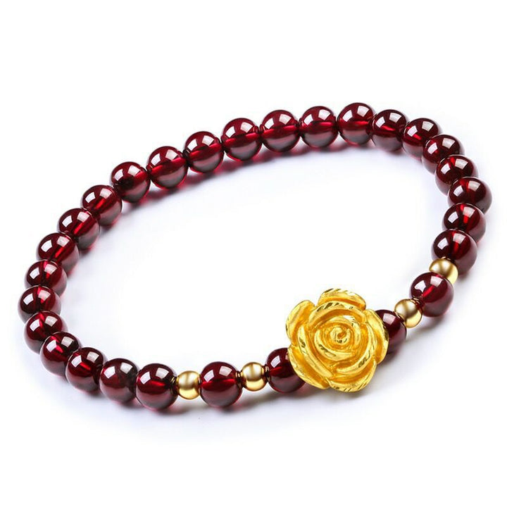 Garnet-like multi-layered simple couple gold-plated Pi Xiu bracelet - Oriental Buddha Karma  -  - 