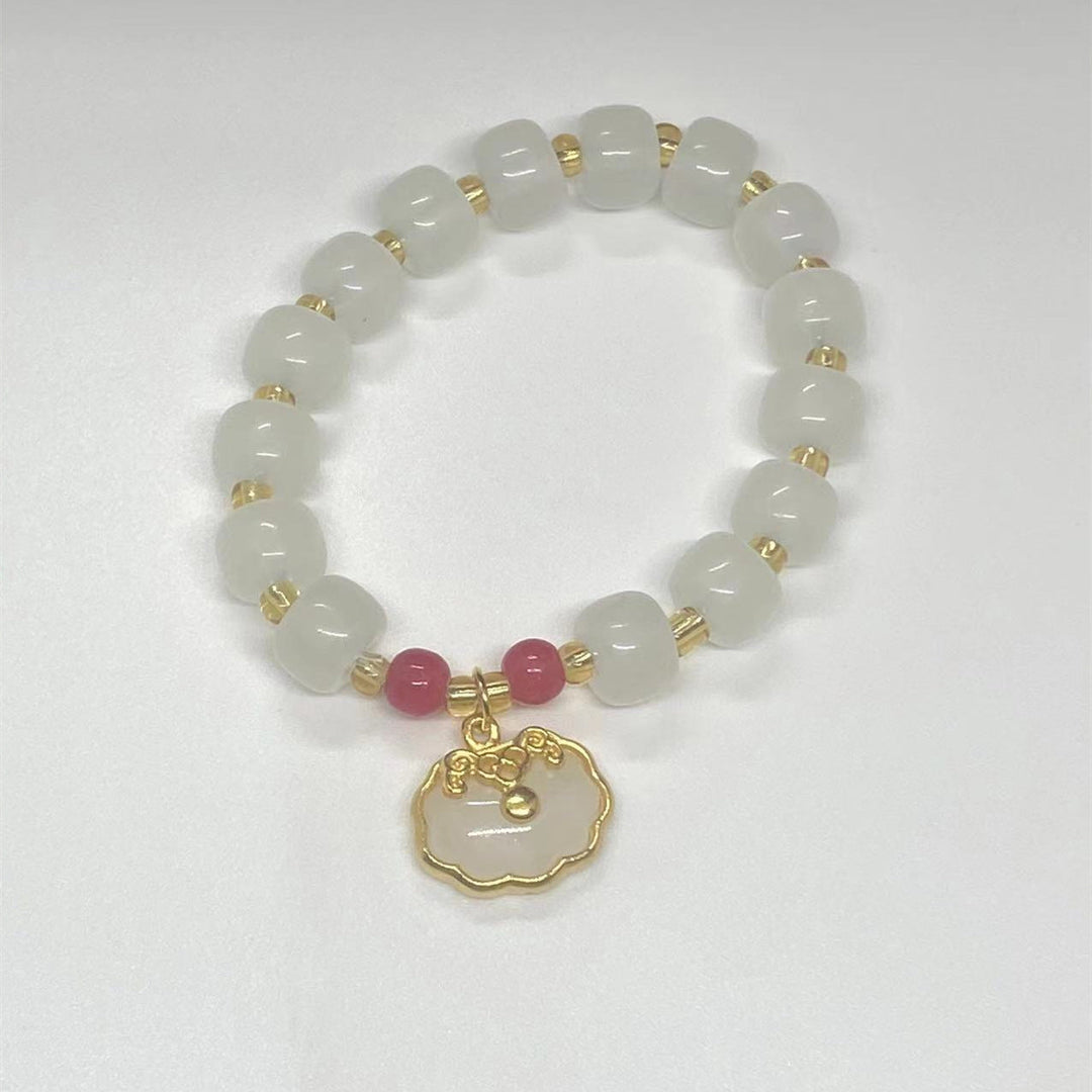 Longevity lock imitation marble bracelet - Oriental Buddha Karma  -  - 