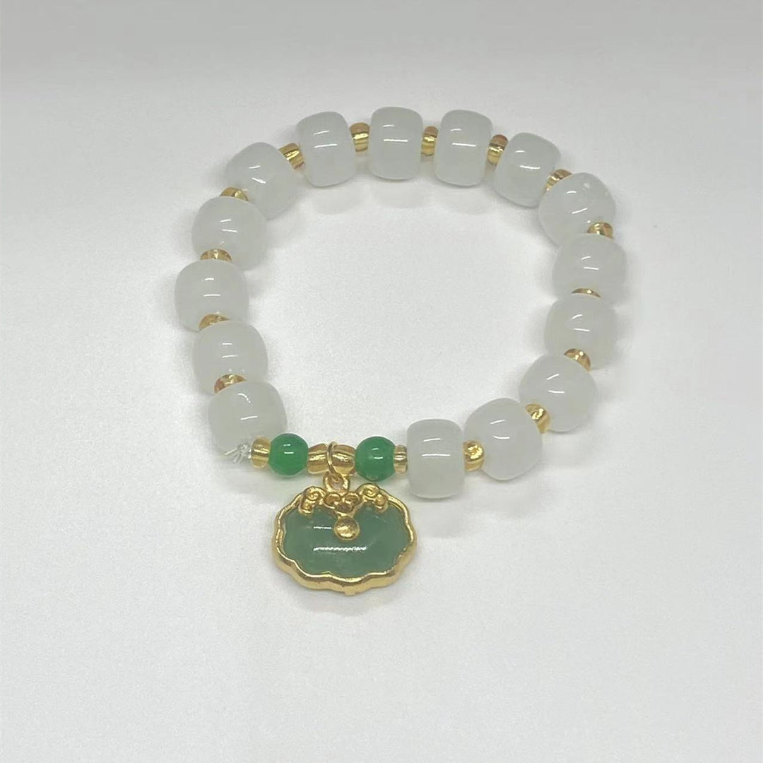 Longevity lock imitation marble bracelet - Oriental Buddha Karma  -  - 