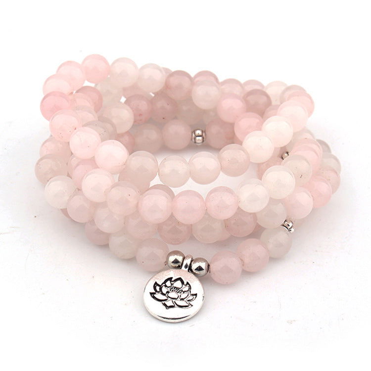 Natural Stone Powder Crystal Yoga Bracelet - Oriental Buddha Karma  -  - 
