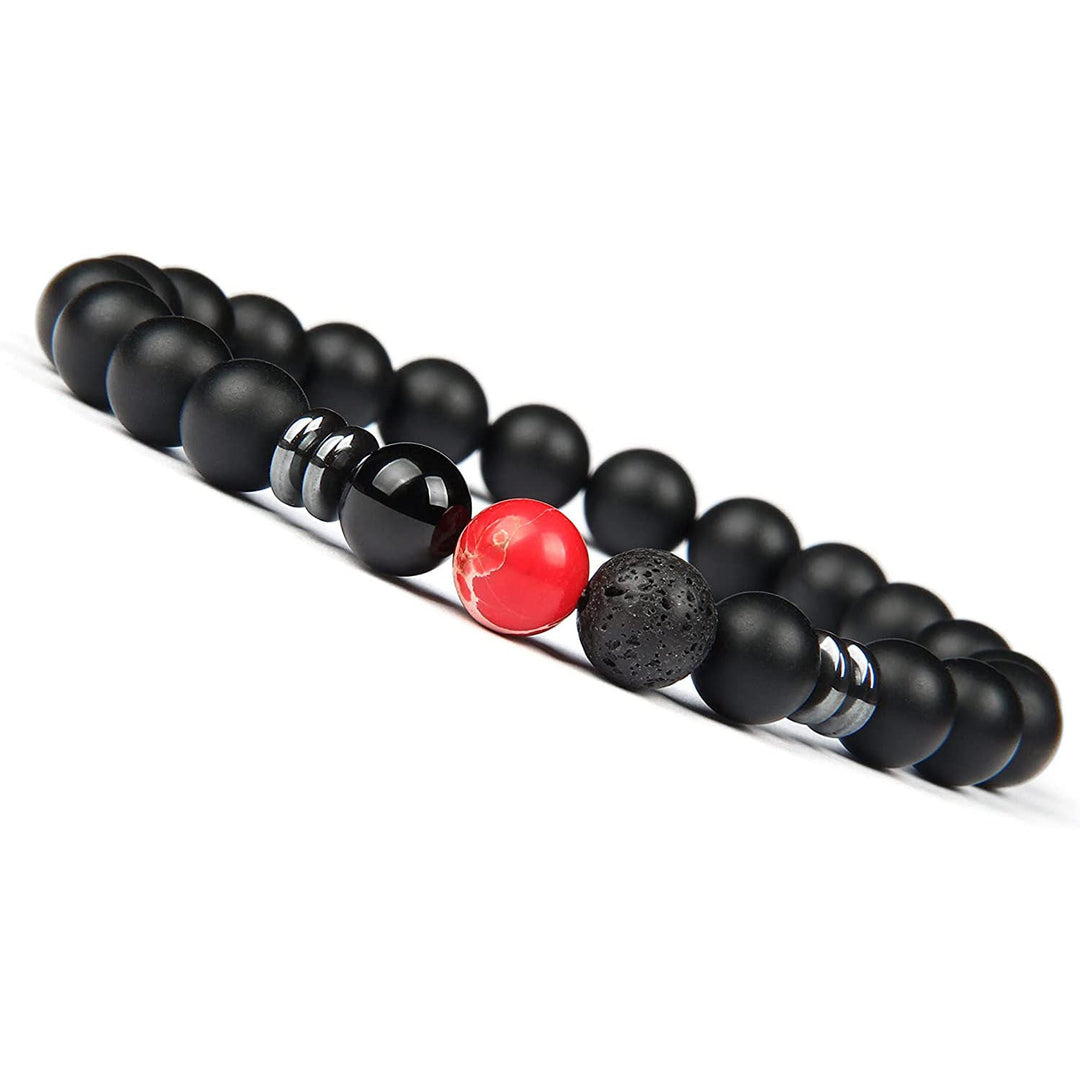 New Volcanic Rock Sand Tiger Eye Bracelet - Oriental Buddha Karma  -  - 
